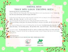 THÔNG BÁO THAY ĐỔI LOGO THƯƠNG HIỆU KHANG PHÁT FOODS