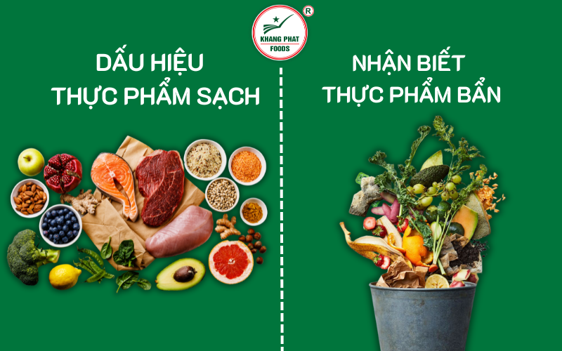 Dấu hiệu nhận biết thực phẩm sạch và thực phẩm bẩn